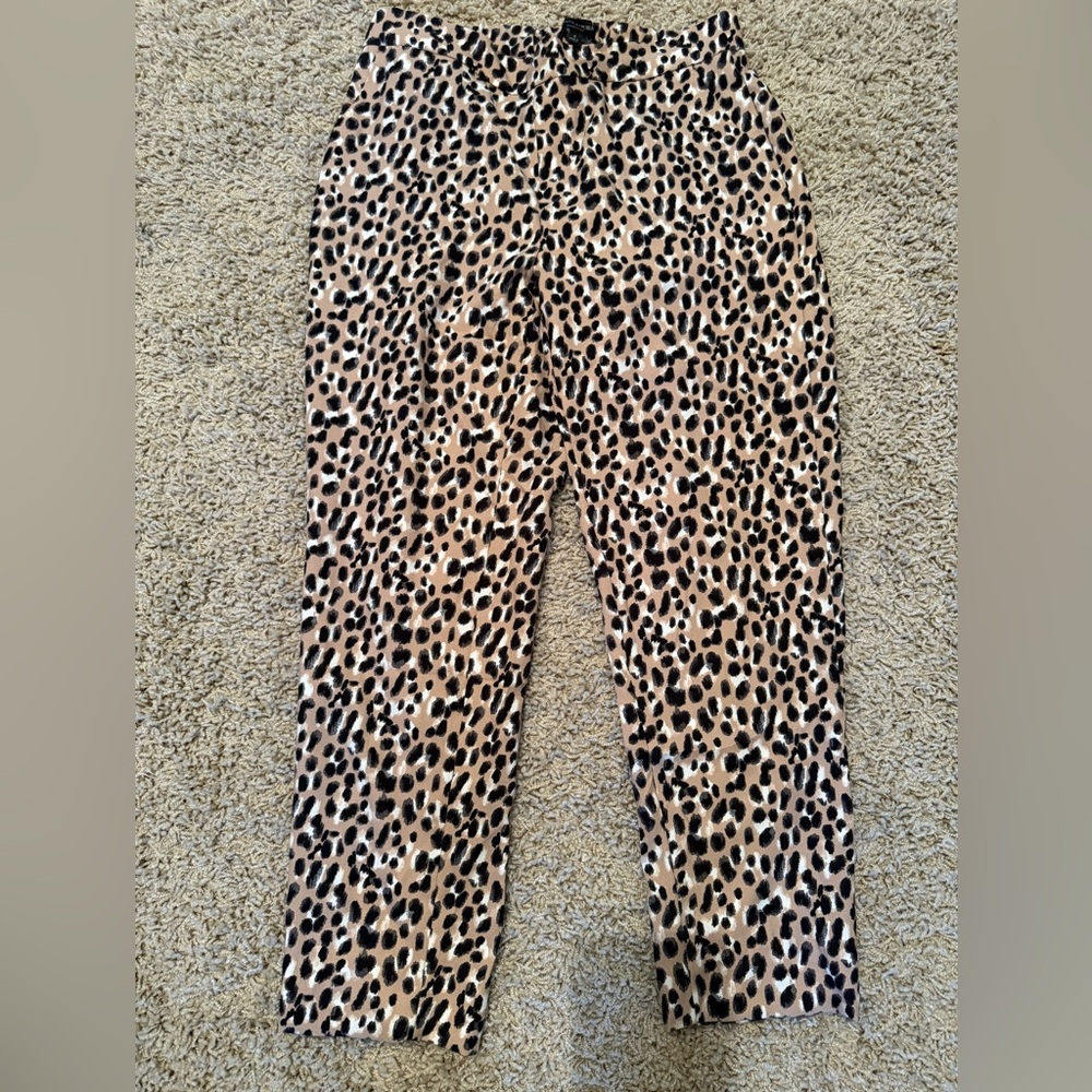 Banana Republic Leopard Print Straight Leg Pants